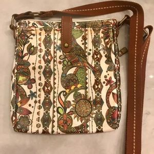Sakroots Multicolor Owl Print Crossbody Bag